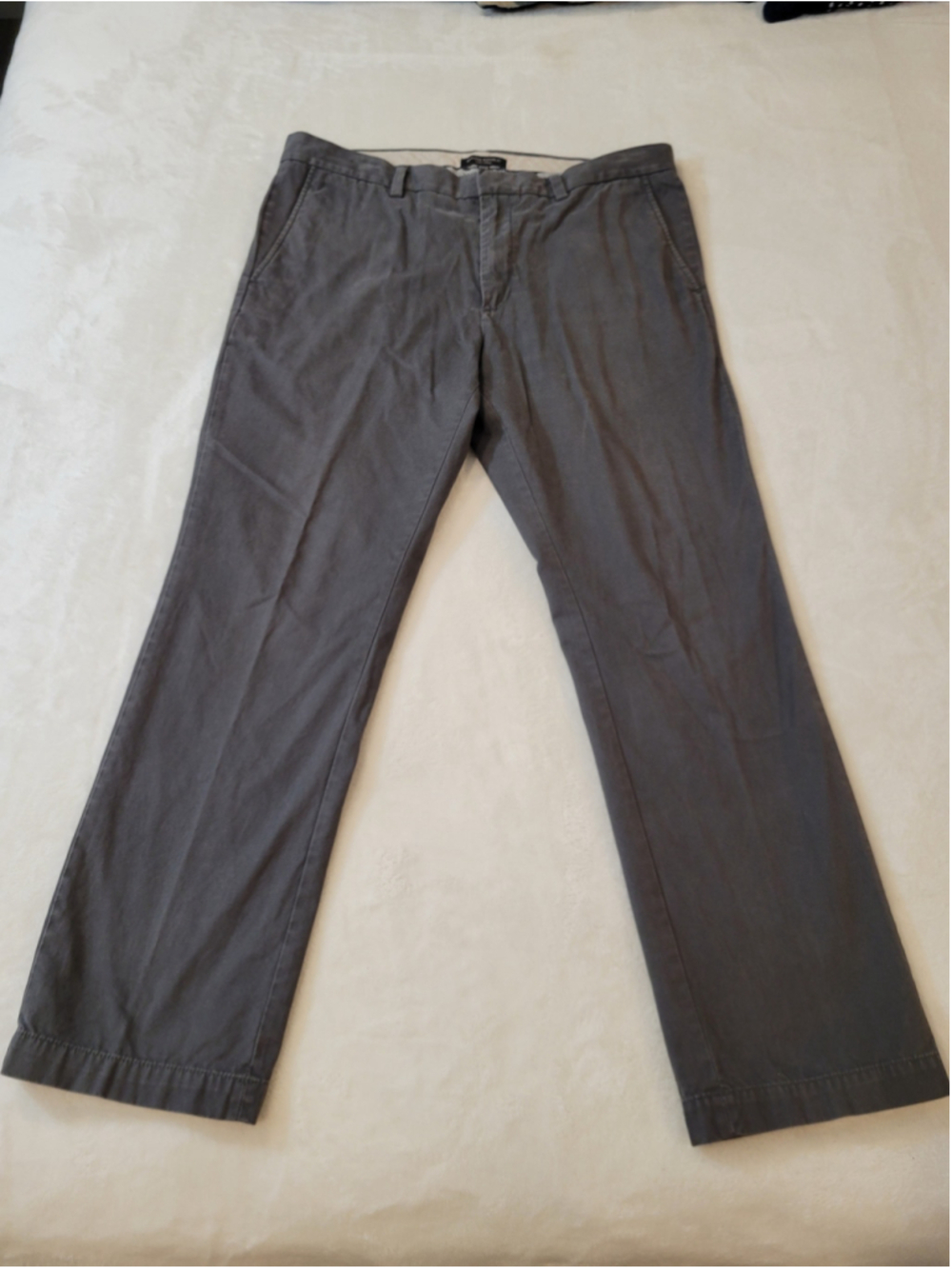 Banana Republic Mens Aiden Slim Fit Chino Pants 36x32 Gray 100% Cotton